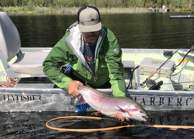 Stllwater Fly Fishng for giant Rainbow Trout in the Cariboo British Columbia